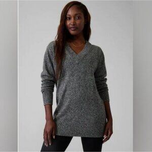 Athleta Lounge Athleisure Country Club Merino Wool Cashmere V-Neck Sweater XS